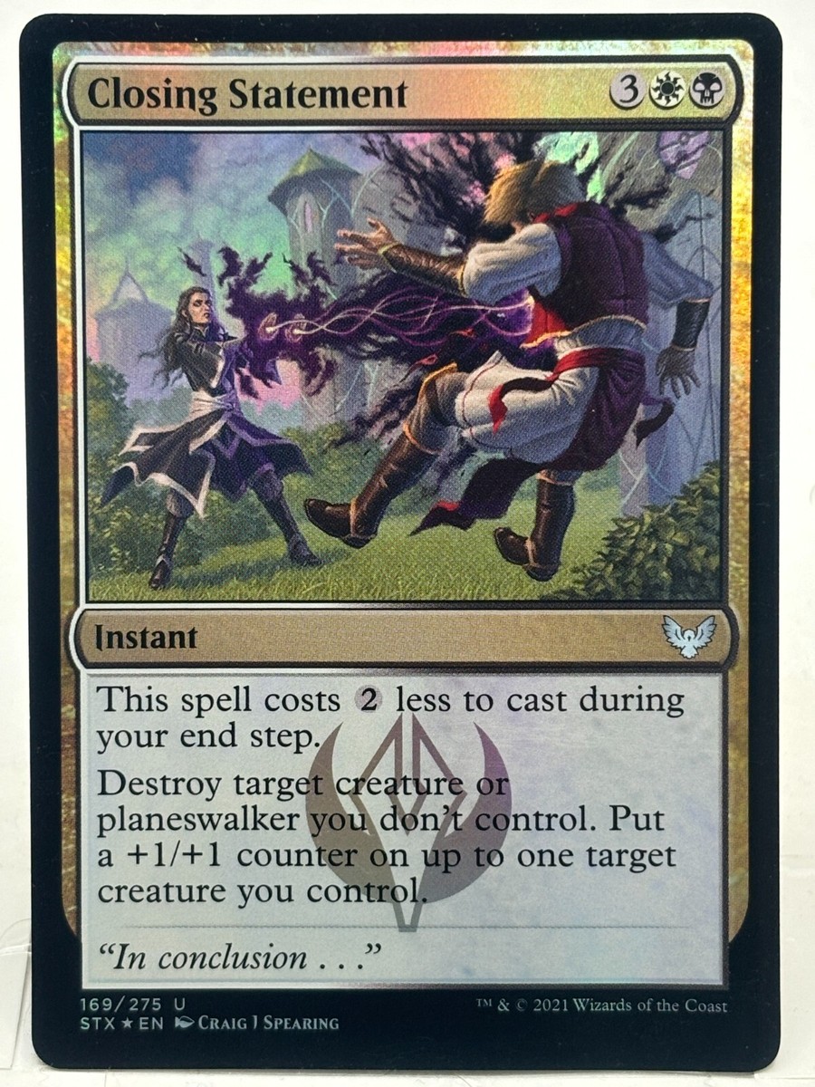 Closing Statement NM/M* FOIL Strixhaven 169/275 ENGLISH mtg magic