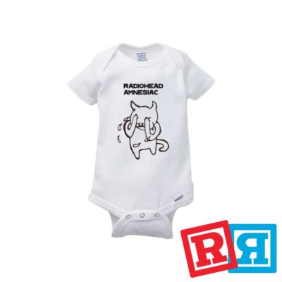  Radiohead Amnesiac Gerber Baby Onesie  Cotton Unisex White Short Sleeve