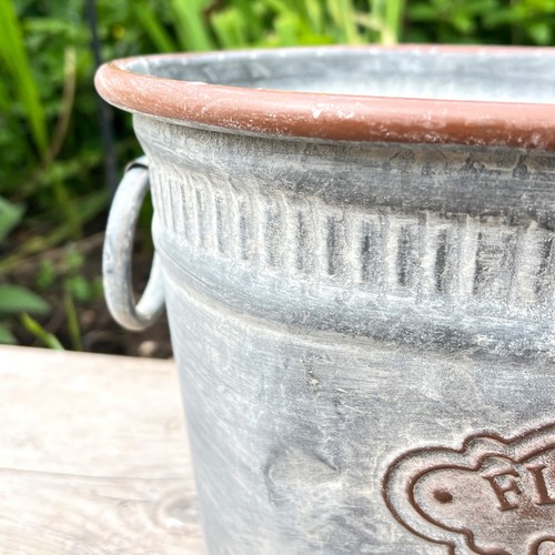 Plant Pot Outdoor Metal Planter Garden Trough Decor Greenhouse Flower Rustic - Picture 6 of 7