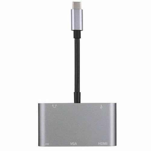 Aluminum Alloy 5 in 1 USB-C PD Type-C Adapter Converter Hub HDMI/4K, VGA/1080P G - Picture 2 of 10