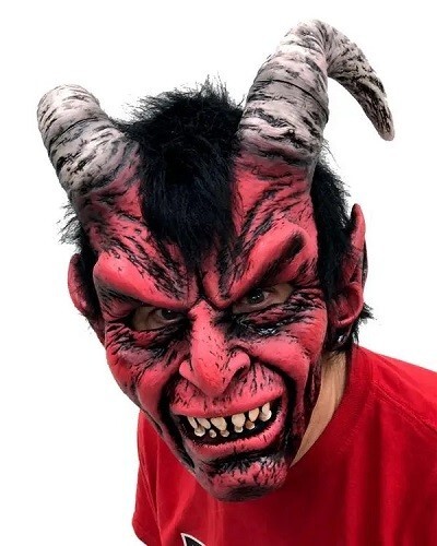Demon Mask Mens Diablo Halloween Masks LARP Adult Fancy Dress Costume Accessory