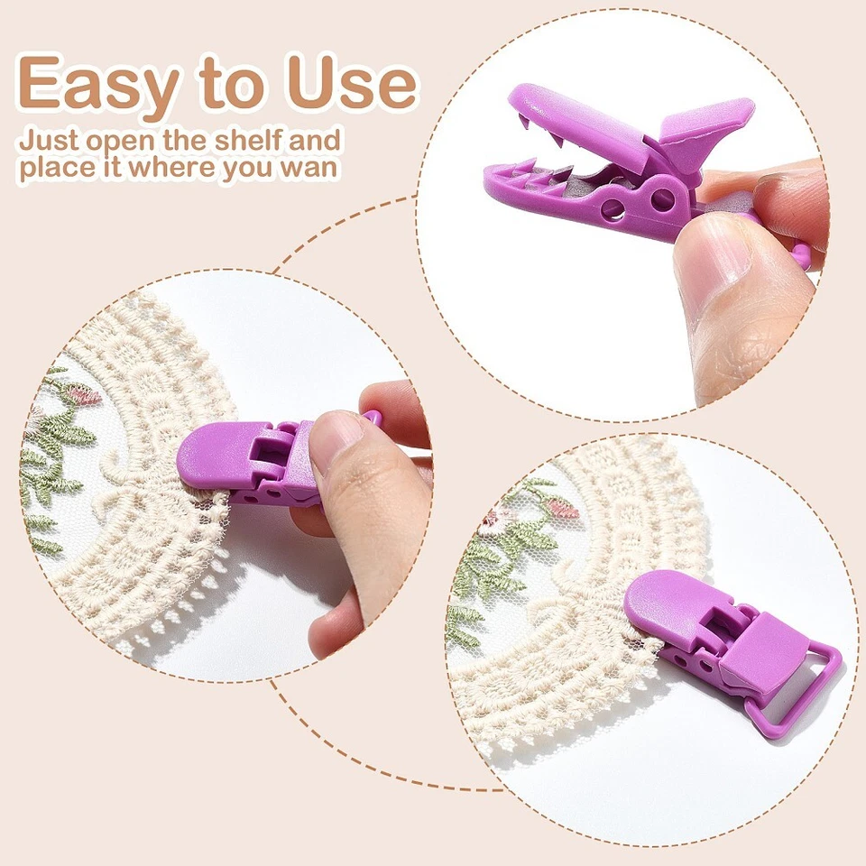 15Pcs Milk Feeder Clips Holder Plastic Pacifier Clips for Sewing Making Supplies - Image 3 of 4