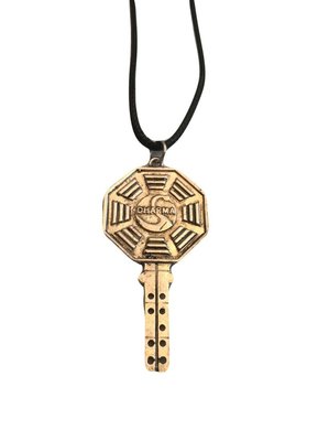 Lost Series Dharma Swan Key Pendant Necklace with 18'' Leather Cord