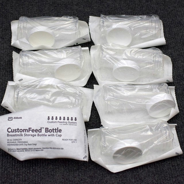 Abbott Custom Feed Breast Milk Storage Bottle Reusable With Cap 60 Ml