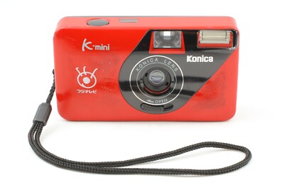 EXC++++ KONICA K-MINI RED FUJI TELEVISION MARK FILM CAMERA FROM