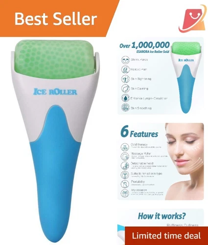 Ice Roller Stainless Steel 4 Inch Manual Tool for Puffiness Pain Relief Skin ...