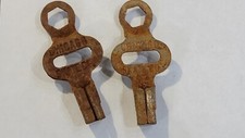 2- VINTAGE early 1950's  CHICAGO SKATE COMPANY ROLLER SKATE KEYS