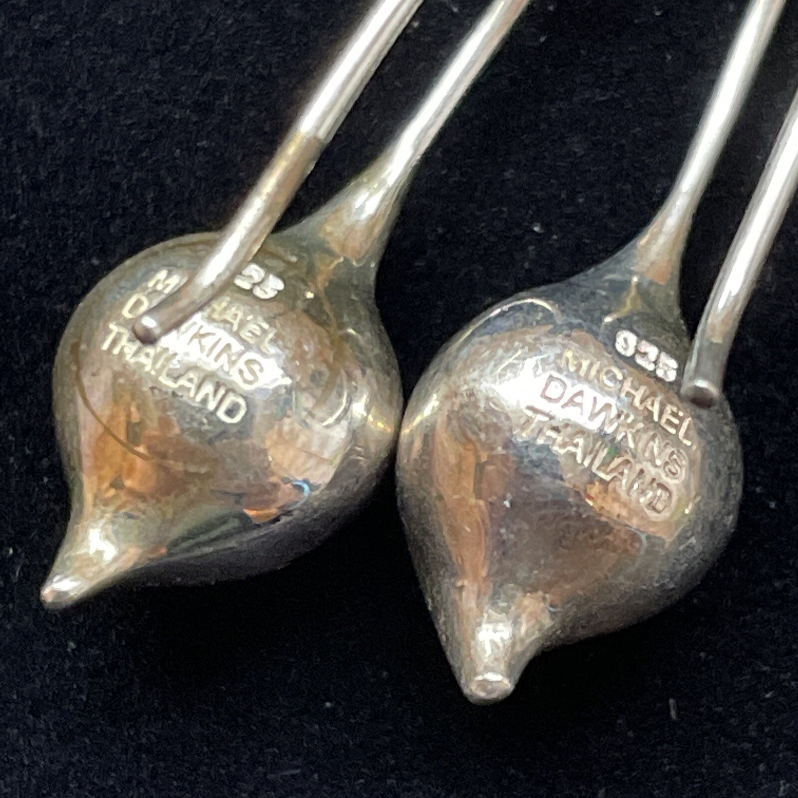 Michael Dawkins Solid 925 Sterling Silver Tear Dr… - image 3