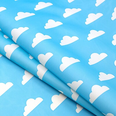 LightWeight Rip-Stop WaterProof Coated Polyester Fabric l  Cloud 60'' by the yard