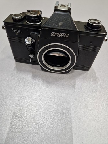 Revue ML 35 mm Film Spiegelreflexkamera nur Gehäuse schwarz für Teile/Reparatur verwendet - Bild 1 von 12