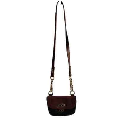 NWOT Fossil Black and Brown Women\'s Bag Fossil Leather Purse. Brass hardware and key. | Mercari main image 4