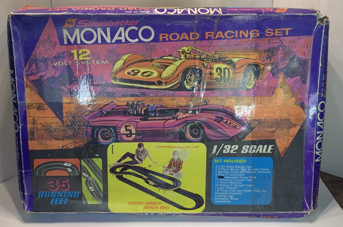 Vtg 1968 Strombecker Monaco Road Racing Set 9925 Slot Car eBay