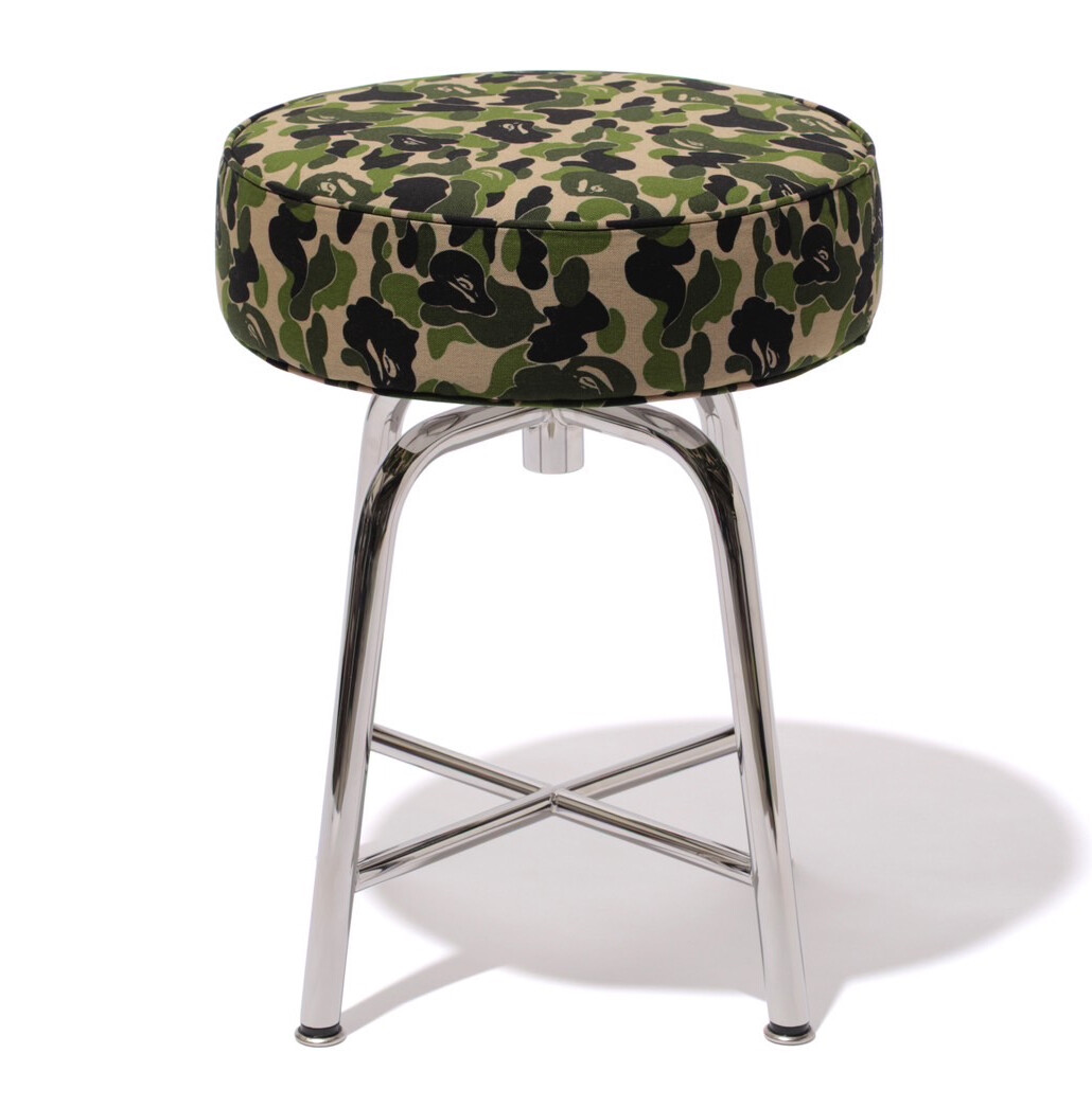 A BATHING APE Men's Goods ABC CAMO CAFE STOOL Green 1K30192009 b