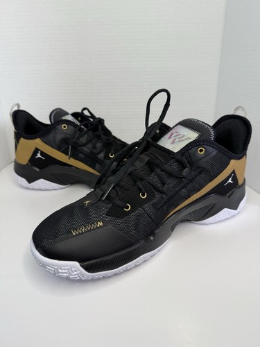 Nike Jordan One Take 2 Men Shoes Black Metallic Gold CW2457-007 Multiple Sizes