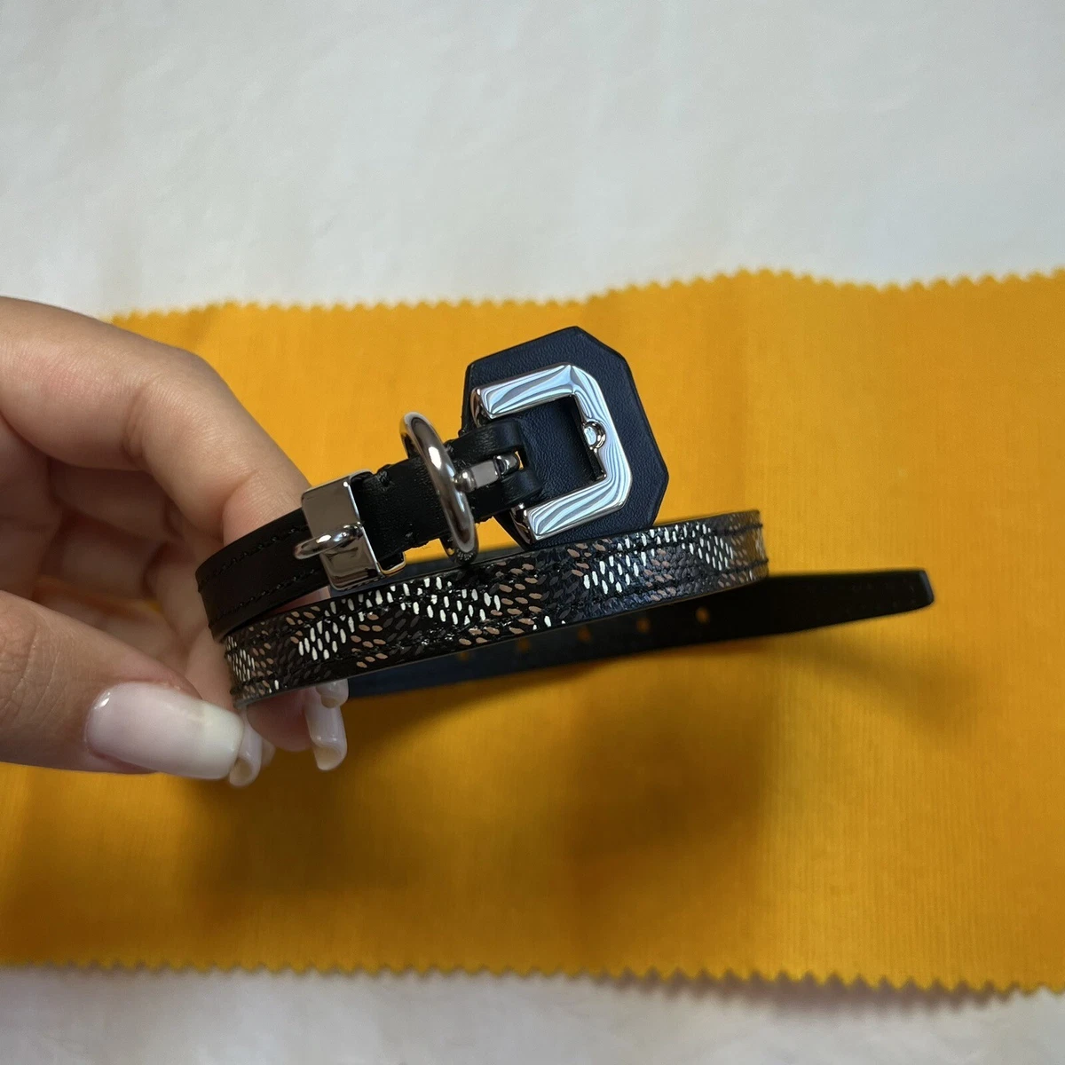 Goyard leather shop bracelet