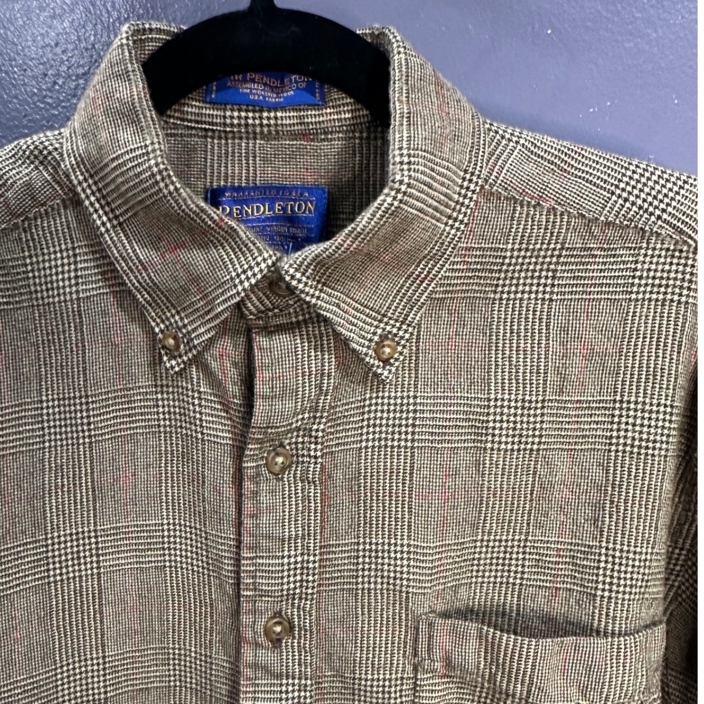Pendleton Sir Pendleton Wool Plaid Button Down Sh… - image 1