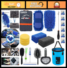 22Pcs Car Wash Detailing Tools Kit - Complete Interior Care Set, Collapsible Buc