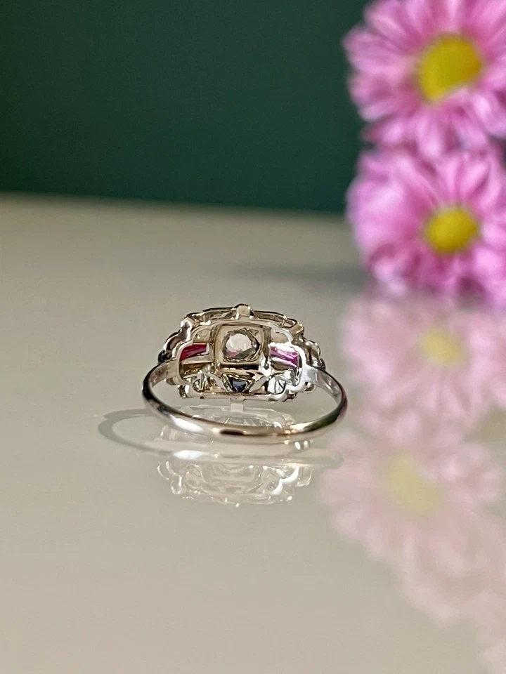 bague art déco or 18 carats - Photo 3/4