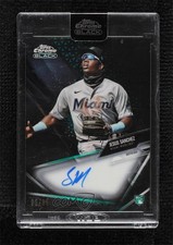 2021 Topps Chrome Black Green Refractor 91/99 Jesus Sanchez #CBA-JSA Auto 12wc