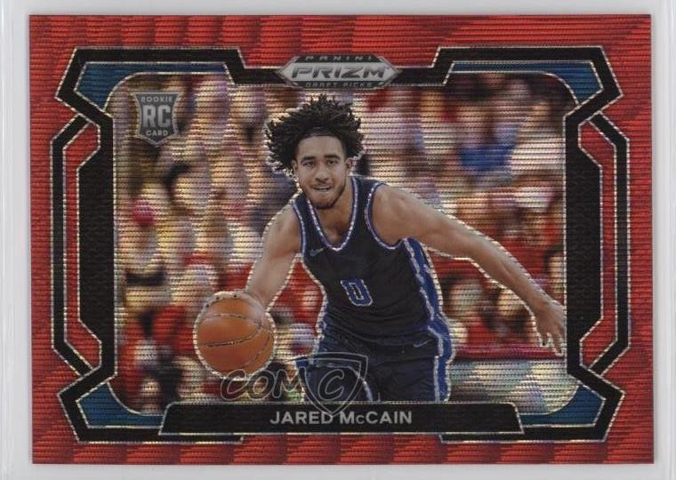 2024-25 Panini Prizm Draft Picks Red Wave Prizm Variations Jared McCain #35 1yj