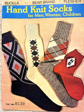 Bucilla 340 HAND KNIT SOCKS patterns booklet