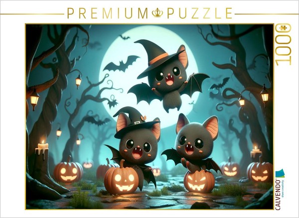 Calvendo Puzzle The Halloween Adventure Of The Little Vampire Bats | 1000 Pieces-image