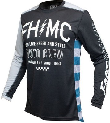 Fasthouse Grindhouse Cypher Mens MX Offroad Jersey Black/Silver