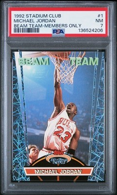 1992 TOPPS STADIUM CLUB BEAM TEAM MEMBERS ONLY #1 MICHAEL JORDAN