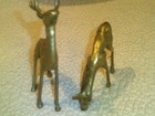 Vintage Mid Century Solid Brass Buck And Doe Deer Figurines Set of 2* — photo 4