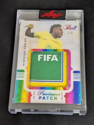 2022 Leaf  Soccer Pearlescent Vinicius Junior-Game Used 1/1 FIFA Patch Brazil