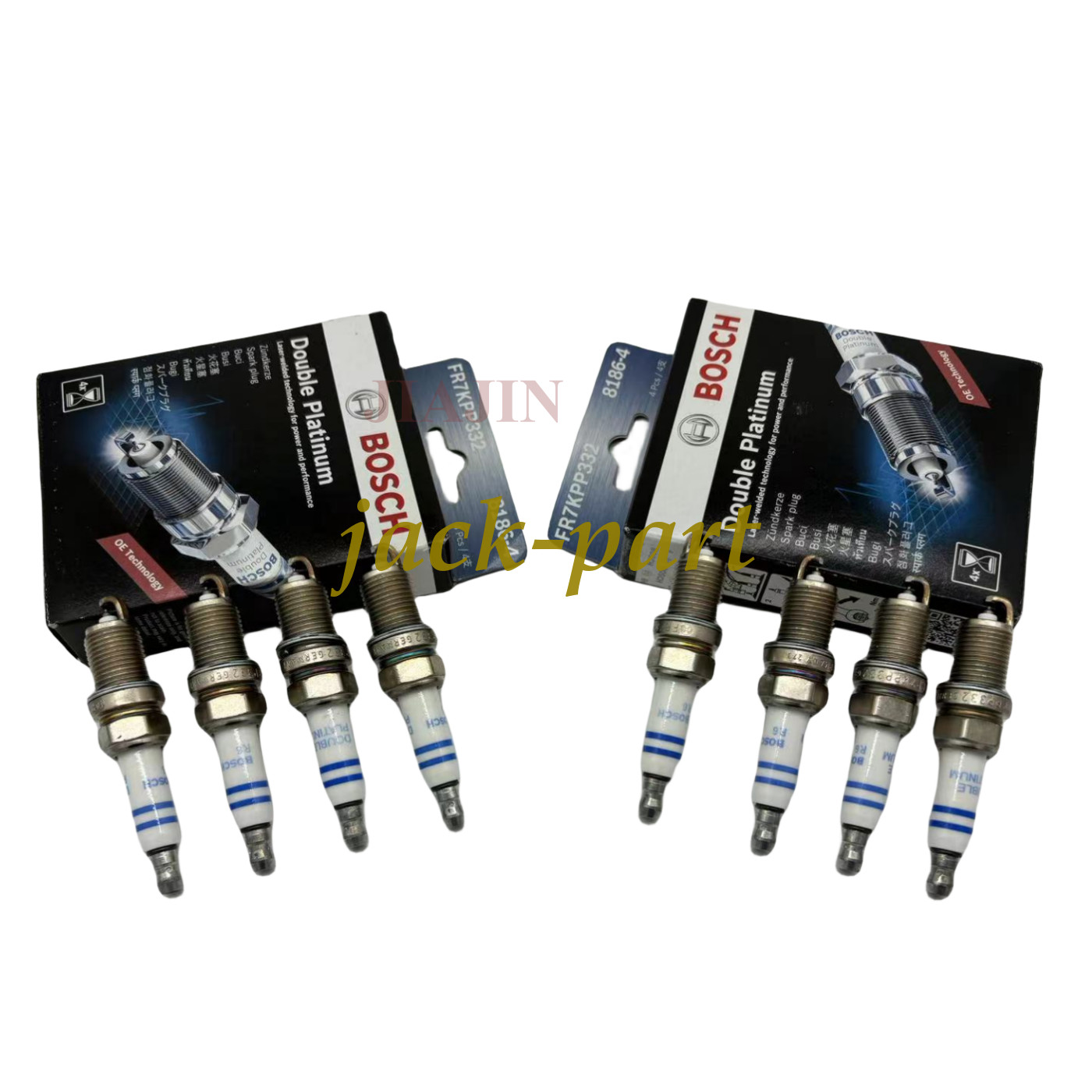 8PCS BOSCH Double Platinum Spark Plug For BMW 550i 650i 750i 750Li X5 FR7KPP332
