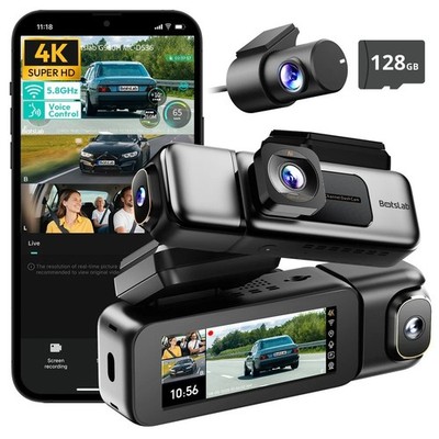 Botslab G980H 3-Kanal Dashcam 4K Front + 1080p Rück/Blick GPS WiFi 2.4/5GHz
