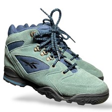 Vintage Reebok Hexalite Hiking Boots RARE Women s 8 Green Suede Mid Y2K Outdoor