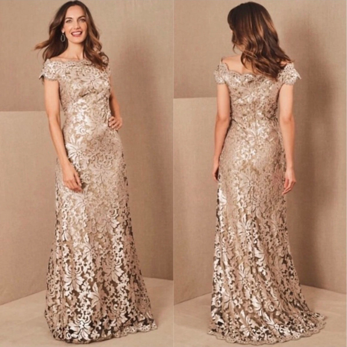tadashi shoji rose gold dress Dresses for Women for sale popular gown