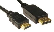 Cables Direct 3m DisplayPort to HDMI Cable Male to Male Black HDHDPORT-005-3M