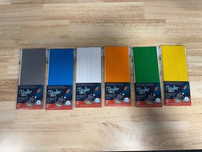 Lot of 6 3D Pen 3Doodler Start Refill Plastic 24 Pack KOALA GREY WHITE TANG more