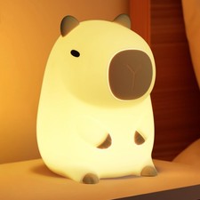Best Led Cute Capybara Night Light Dimmable Nursery Kawaii Lamps, Super Squishy