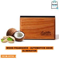Wood Drift Car Air Freshener Coconut Pistachio Refillable Long Lasting Scent Up