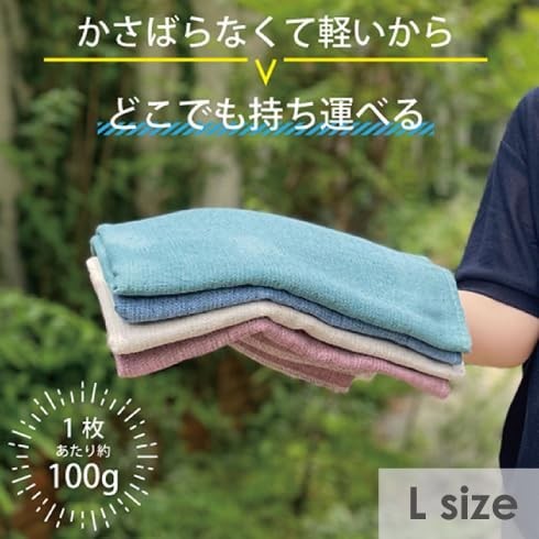 kontex MOKU bath towel & face towel 1 each set (gray & turquoise) - Picture 6 of 9