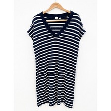 GAP Navy & White Striped T-Shirt Dress Women's XS Soft Stretch