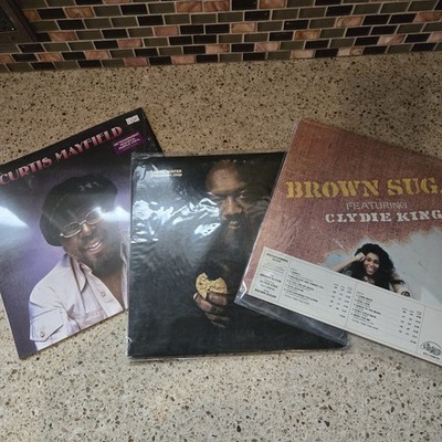 VINTAGE Soul Funk Vinyl Record Lot Curtis Mayfield Isaac Hayes Clydie King LPS