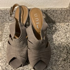 Unisa Damen Sandalen Grau Wildleder Riemchen ...