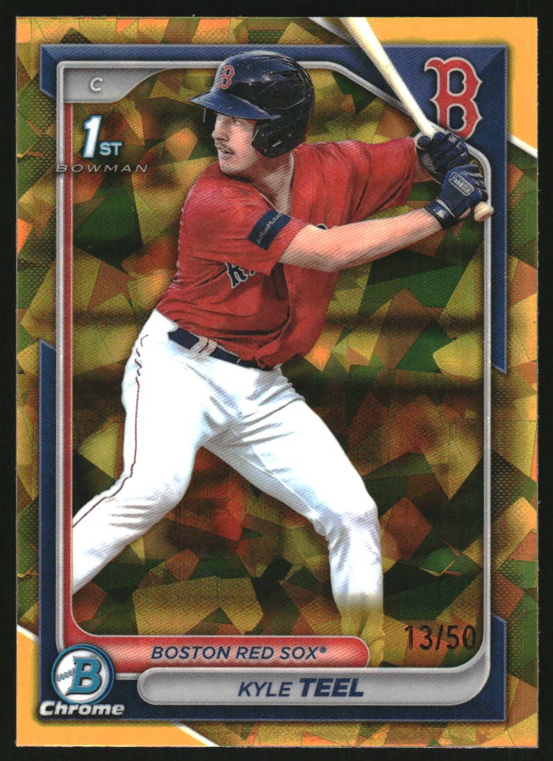 2024 Bowman Sapphire Chrome Gold Sapphire #BCP-48 Kyle Teel RC /50