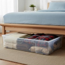 BigDean 4 Stück Unterbett Aufbewahrungsbox 32 L Luftdicht