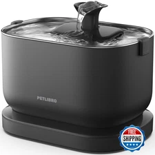 PETLIBRO 2.5L Cordless Cat Water Fountain Stainless Steel Tray & BPA-Free