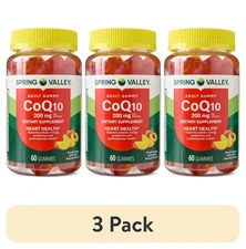 (3 pack) Spring Valley CoQ10 Dietary Supplement Gummies, 200 mg, 60 Count