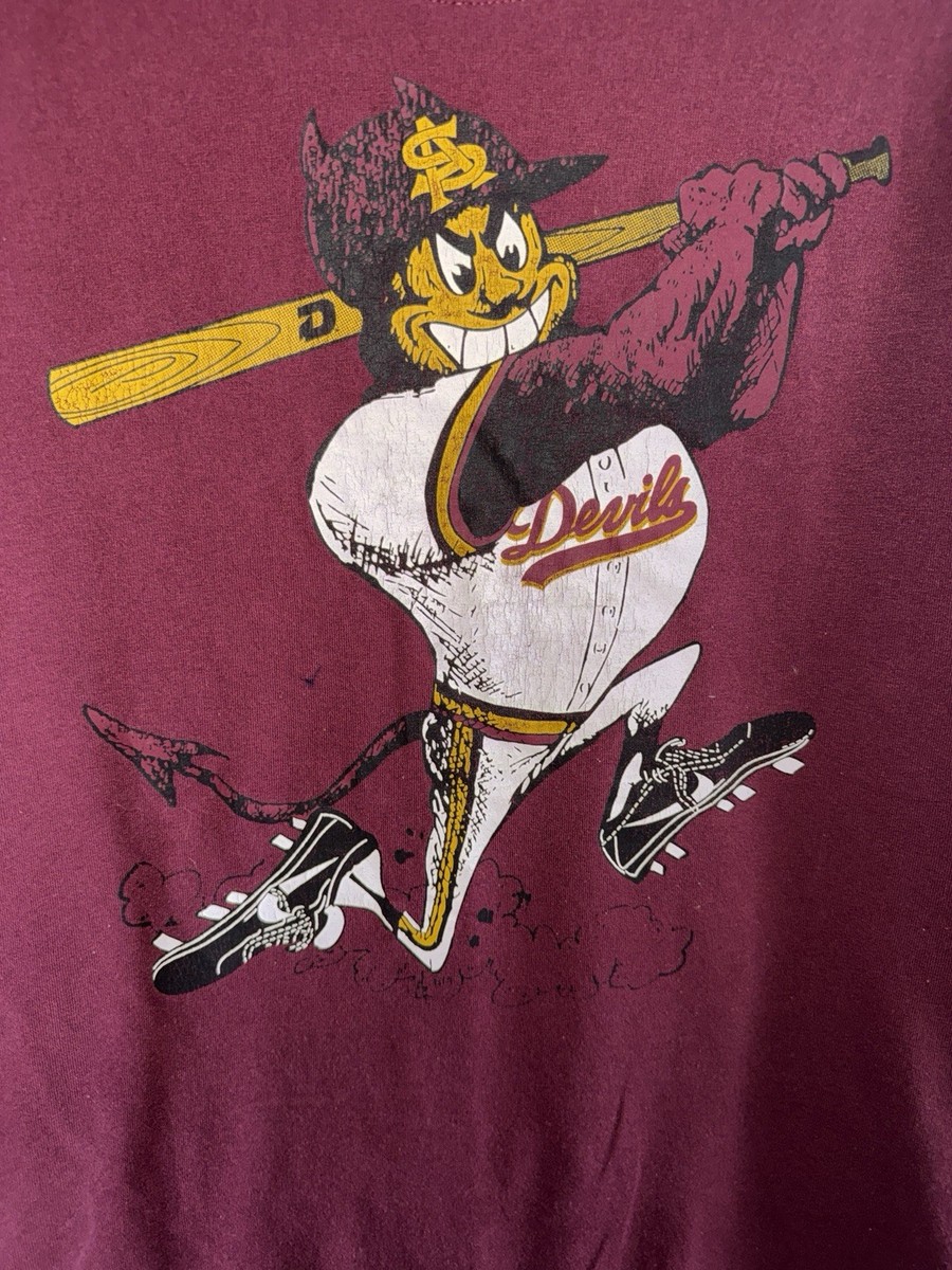 Arizona State Sun Devils Sparky Mascot T Shirt Mens M Maroon