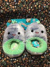 NWT Size 2-3 (Fit Adult 4, 5, 6) Squishmallow Slippers Xander the T-Rex Dino 2/3