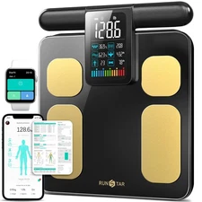 Scale for Body Weight and Fat Percentage, 8 Electrodes High Precision Digital...