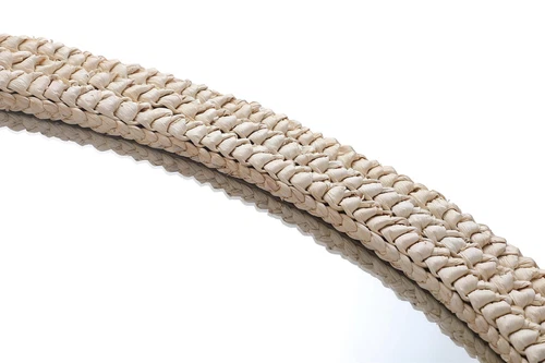 Elegant Decor Oval Cornhusk Mirror 36X42" Linen White - Picture 12 of 13